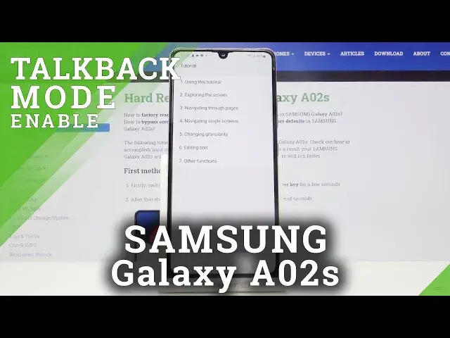'Video thumbnail for TalkBack Mode in SAMSUNG Galaxy A02s – How to Activate & Close Talkback'