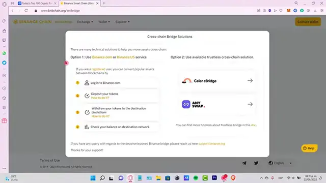 'Video thumbnail for ✅ Binance Bridge to Convert Ethereum Network Tokens to BSC (Step by Step) ERC 20 to BEP 20'
