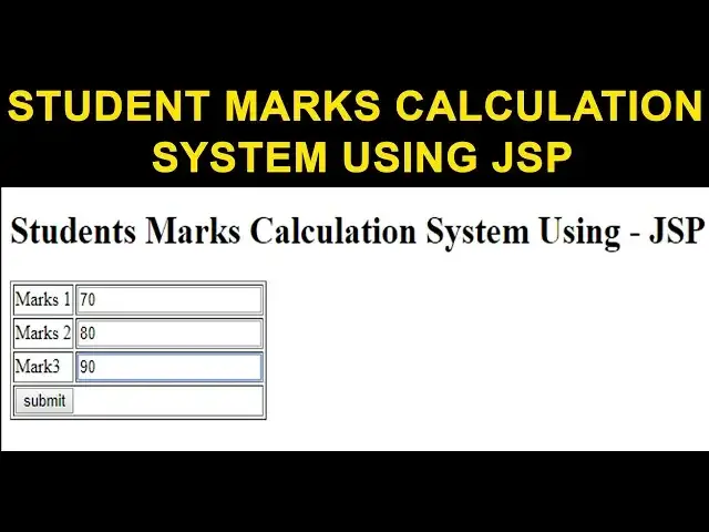 'Video thumbnail for JSP Student Marks Calculation System'
