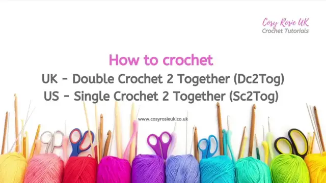 'Video thumbnail for How to Crochet Decrease- Double Crochet 2 Together (UK), Single Crochet 2 Together (US)'
