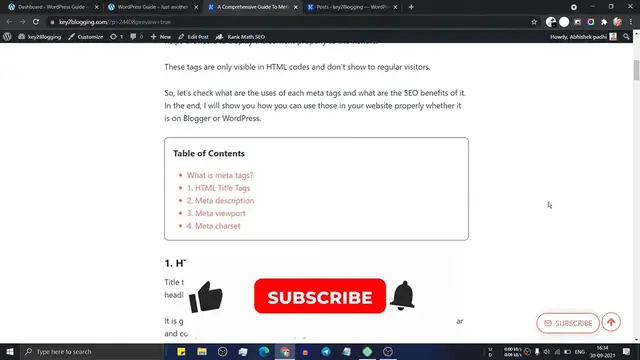 'Video thumbnail for How To Add A Table of Contents in WordPress _ (Manual _ Automatic)'