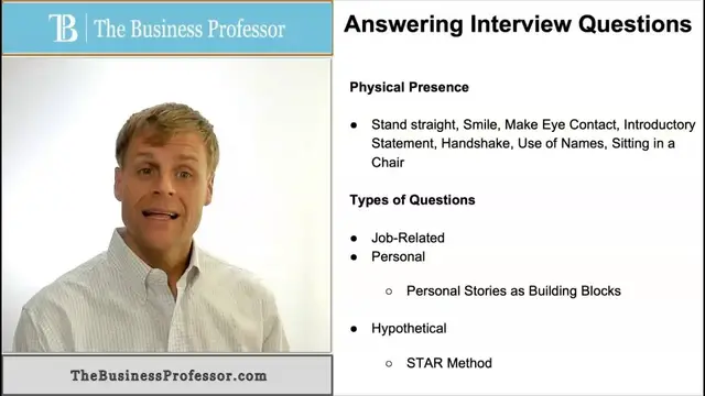 'Video thumbnail for Answering Interview Questions'