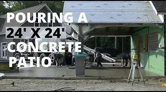 'Video thumbnail for How To Pour A 24' X 24' Concrete Patio Slab (Stamp Finish)'