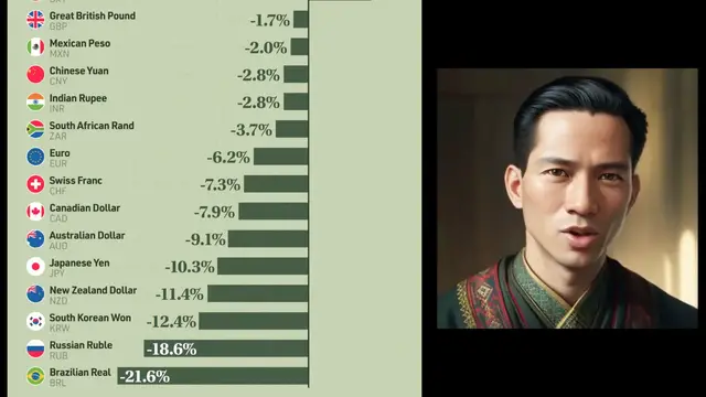 'Video thumbnail for The U.S. Dollar Against Major Currencies (2025)'