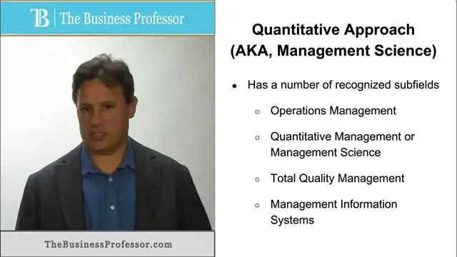 'Video thumbnail for Quantitative Approach to Management -  Sub Fields'