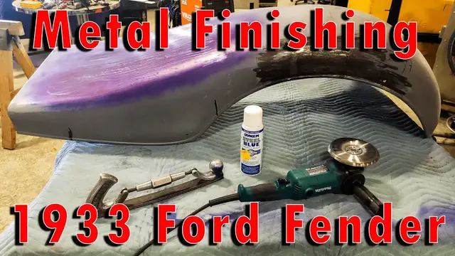 'Video thumbnail for Metal Finishing a 1933 Ford Fender'