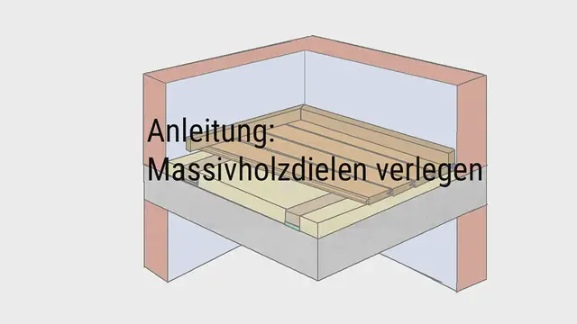 'Video thumbnail for Bauanleitung Massivholzdielen verlegen'