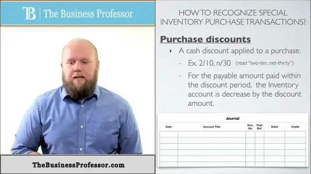 'Video thumbnail for Accounting for Special Merchandizing Transactions'