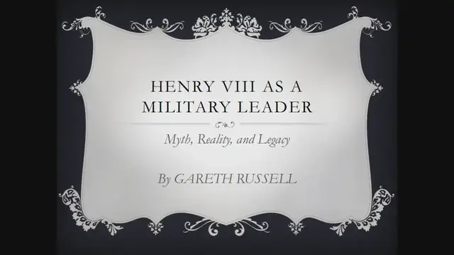 'Video thumbnail for Henry VIII as a military leader: Myth, reality and legacy by Gareth Russell'