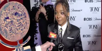 'Video thumbnail for Video: Kara Young Celebrates Tony Win for Best Featured Actress in a Play'