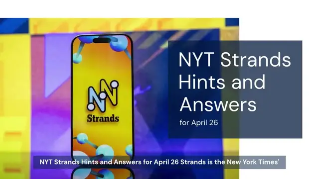'Video thumbnail for NYT Strands hints, answers for April 26'