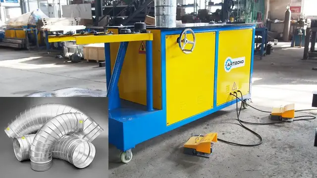 'Video thumbnail for Spiral Elbow Machine Used for Making Elbow of Spiral Duct'