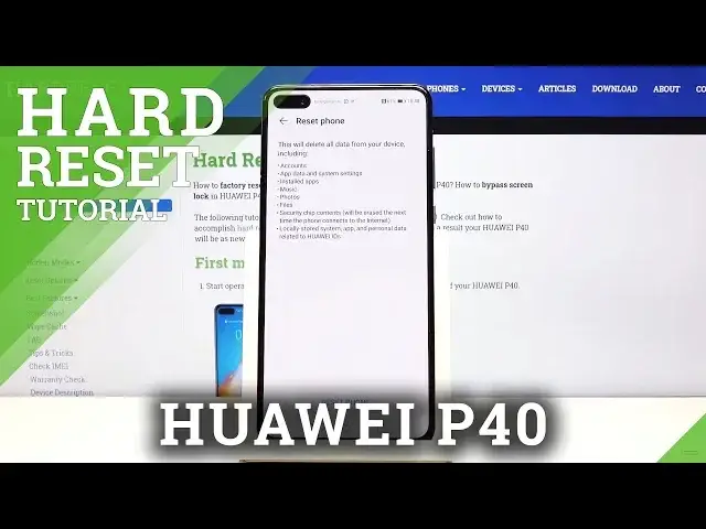 'Video thumbnail for HUAWEI P40 Hard Reset / Factory Reset by Settings'