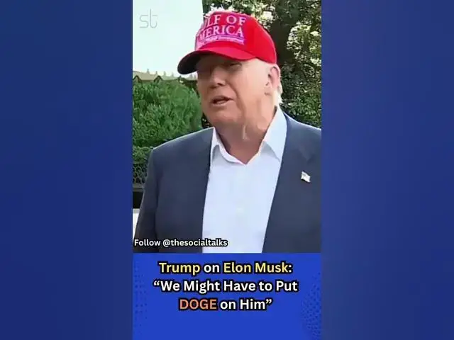 'Video thumbnail for Trump on Elon Musk: “We Might Have to Put DOGE on Him”'