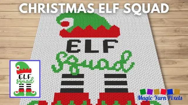 'Video thumbnail for FREE GRAPH Christmas Elf Squad C2C & Tapestry Crochet Pattern | Magic Yarn Pixels'