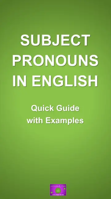 'Video thumbnail for Subject Pronouns in English: Quick Guide with Examples'