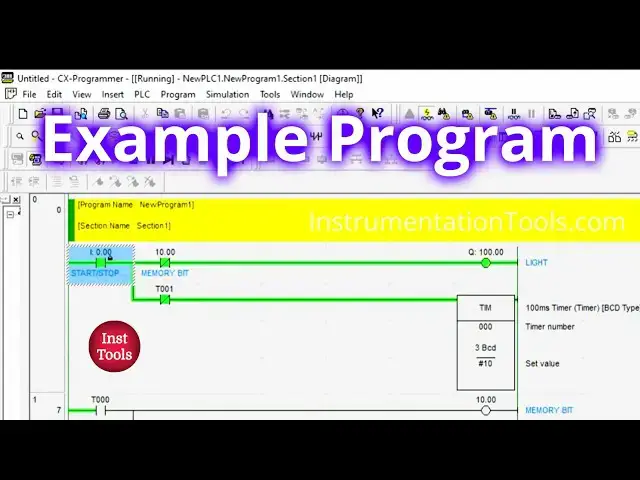 'Video thumbnail for Example Program OMRON PLC'