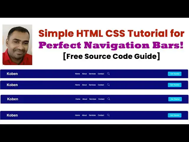 'Video thumbnail for Simple HTML CSS Tutorial for Perfect Navigation Bars!'