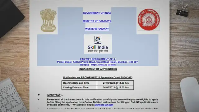 'Video thumbnail for 3624 10th 12th ITI Pass Job Opportunities in Railways'