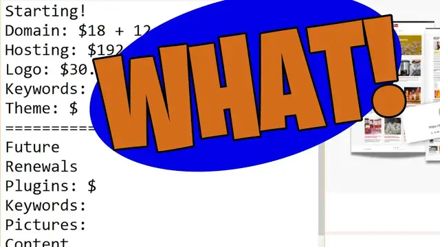 'Video thumbnail for WoW! What is the Cost to Start a Website in 2021 | Creating Affiliate Site'