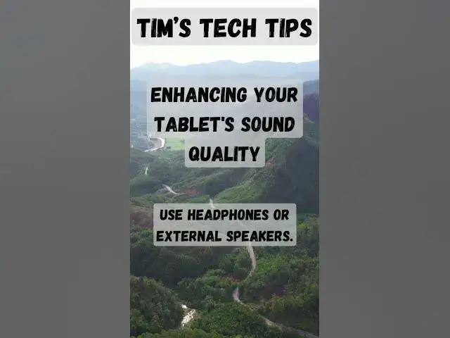 'Video thumbnail for Enhancing your tablet's sound quality'