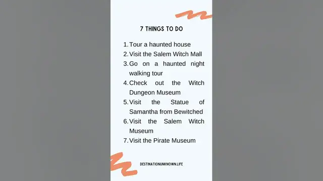 'Video thumbnail for 7 Things to Do in Salem Massachusetts #shorts #shortstory #salemmassachusetts'