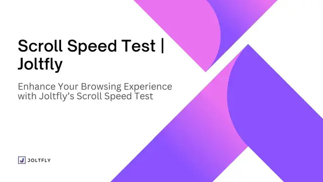 'Video thumbnail for Scroll Speed Test: A Cool and Exciting Game from Joltfly'