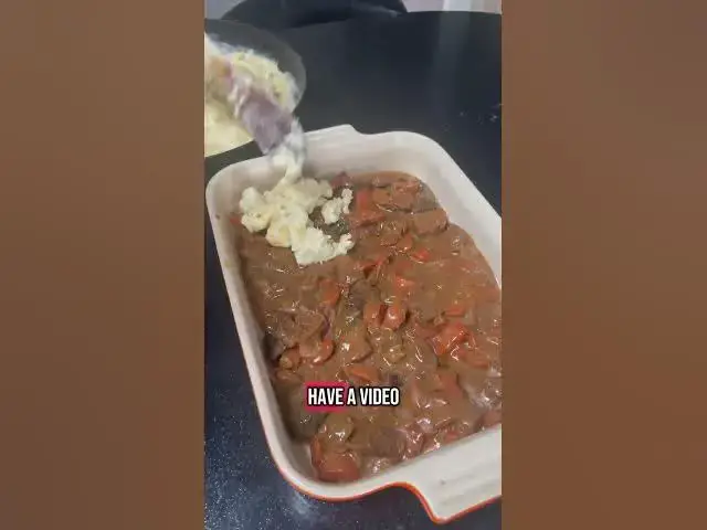'Video thumbnail for Beef and ale stew and cauliflower cheese pie #recipe'
