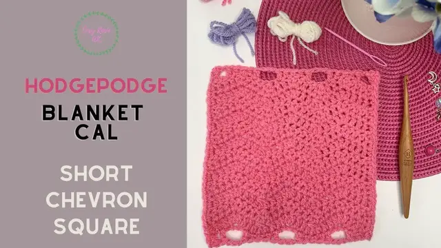 'Video thumbnail for Short Chevron Granny Square Pattern | Hodgepodge Blanket CAL'