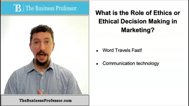 'Video thumbnail for Role of Ethics in Marketing'