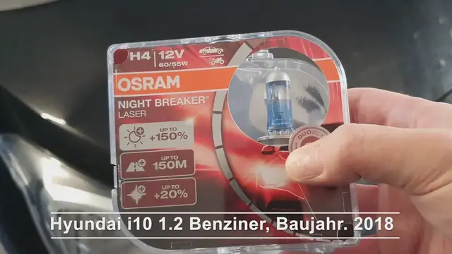 'Video thumbnail for Hyundai i10 2018 - Auswechseln des H4 Leuchtmittel für das Abblendlicht'
