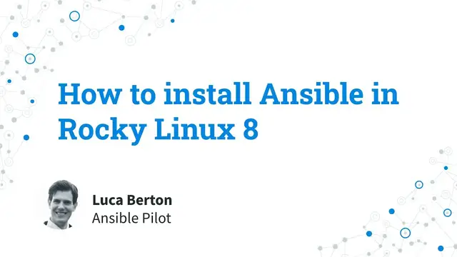 'Video thumbnail for How to install Ansible in Rocky Linux 8'