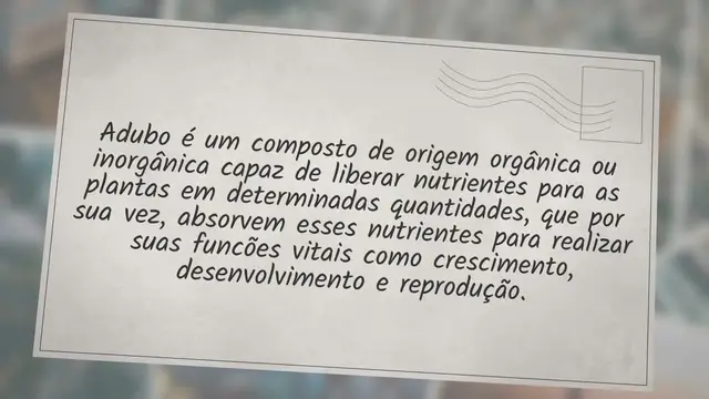 'Video thumbnail for o que é adubo?'