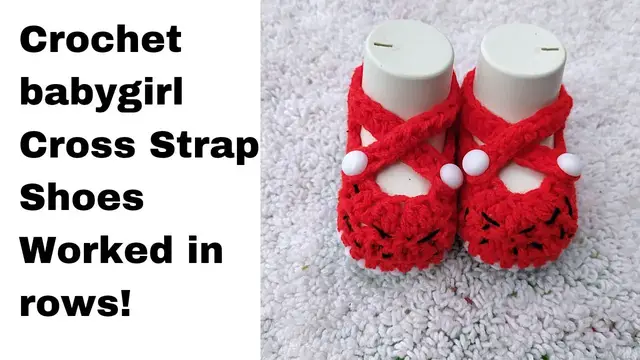 'Video thumbnail for How to Crochet Cute and Easy Baby Girl Shoes'