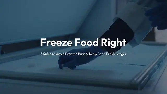 'Video thumbnail for Freeze Food Right: 3 Rules to Avoid Freezer Burn & Keep Food Fresh Longer'