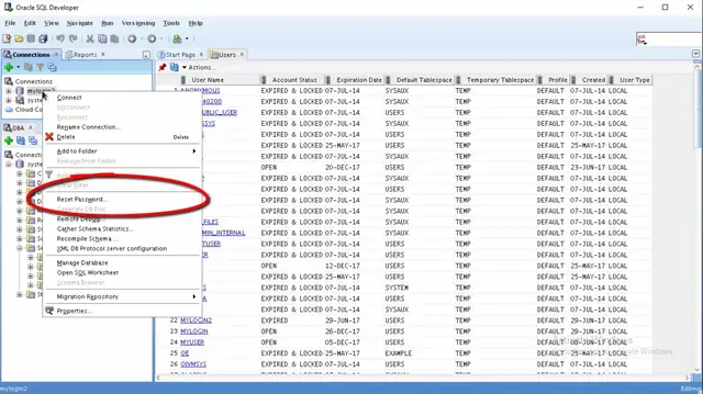 'Video thumbnail for SQL Developer Change Password After Expired'