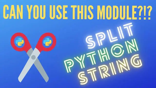 'Video thumbnail for Multiple Ways to Split a String in Python...Also with This Module [Beginner Tutorial]'