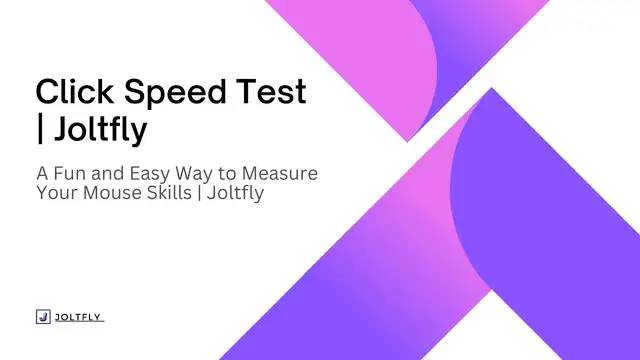'Video thumbnail for Click Speed Test | Joltfly - How to Test and Improve Your Clicking Speed'