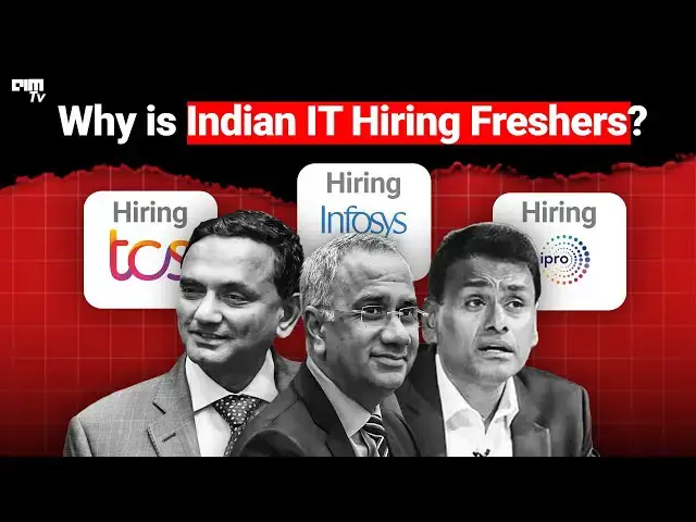 'Video thumbnail for Indian IT to Hire 1 Lakh Freshers – What’s Going On? | FrontPage'