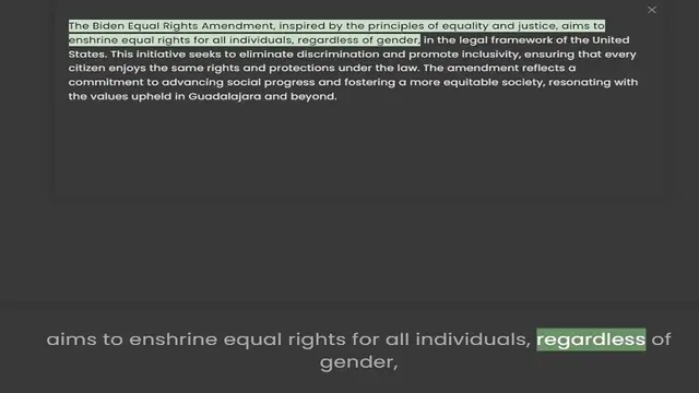 'Video thumbnail for The Biden Equal Rights Amendment, inspired by the principles of equality and justice, aims to enshrine equal rights for all individuals, regardless of gender, in the legal framework of the United States. This initiative seeks to eliminate'