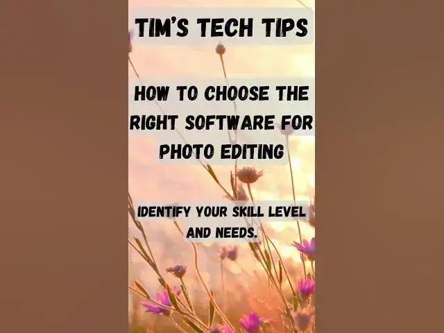 'Video thumbnail for How to choose the right software for photo editing'