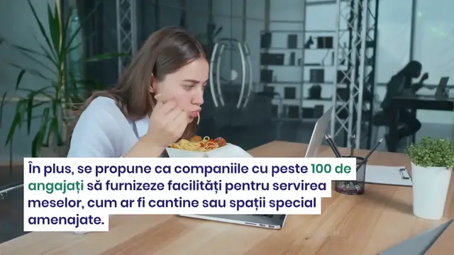 'Video thumbnail for Modificare a Codului muncii, care ar oferi angajatilor dreptul la o pauza de masa de 60 de minute, dupa 4 sau 6 ore de munca.'