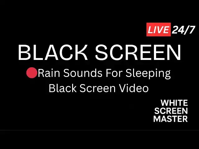 'Video thumbnail for 🔴Rain Sounds For Sleeping Black Screen | Heavy Rain and Thunder Sounds for Sleeping'