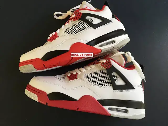 'Video thumbnail for Real VS Fake Air Jordan 4 Fire Red'