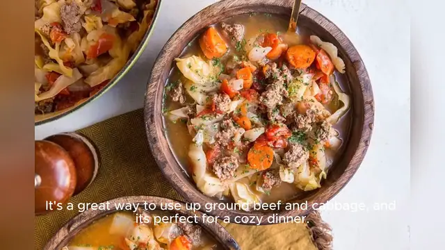 'Video thumbnail for hamburger cabbage soup recipe'