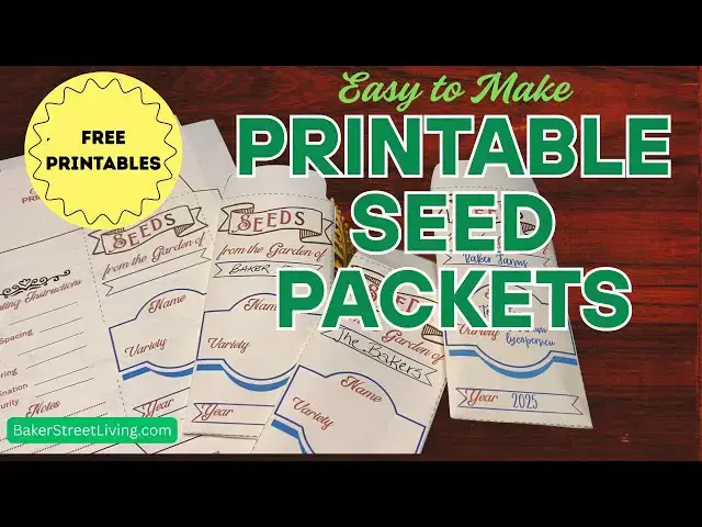 'Video thumbnail for Printable Seed Packets for Saving or Sharing Seeds'