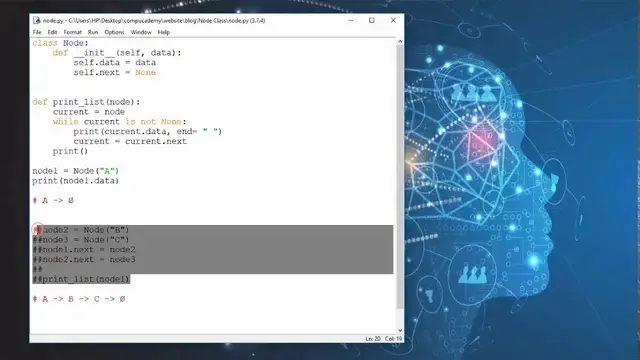 'Video thumbnail for Node Class for a Linked List with Object Oriented Python'