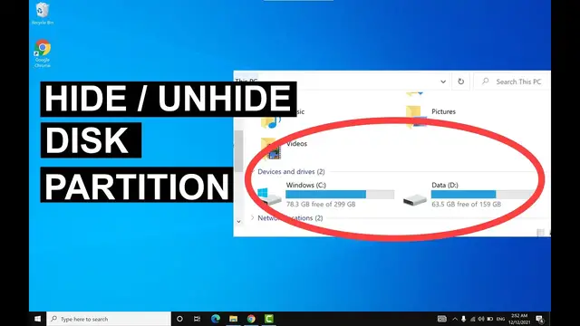 'Video thumbnail for How To Hide Disk Drive In Windows 10, Hide/Show Disk Partitions'