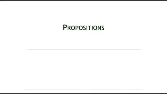 'Video thumbnail for Propositions'