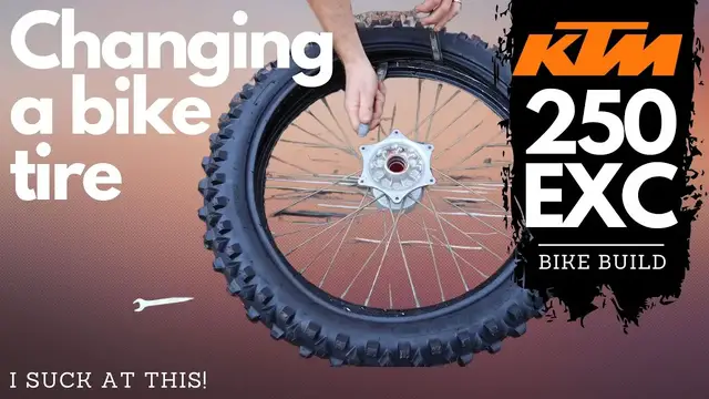 'Video thumbnail for How to Change a Motorcycle Tire - ANYONE Can do It! | KTM 250 EXC Bike Build Ep. 5'